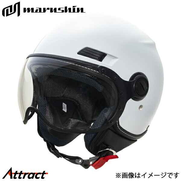 マルシン工業 MS-340 パイロットジェットヘルメット パールホワイト L(59~60cm) 04340401 MARUSHIN ヘルメット|Attract