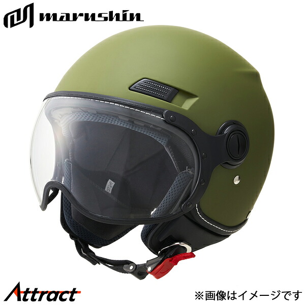 マルシン工業 MS-340 パイロットジェットヘルメット マットカーキ L(59~60cm) 04341809 MARUSHIN ヘルメット|Attract