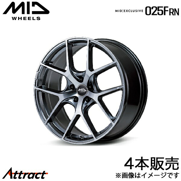 MID エクスクルーシブ 025F レガシィB4 BN9 アルミホイール 4本(17×7J 5-114.3 +48 リッチノワール)マルカサービス ホイール単体EXCLUSIVE 025F Rich Noir