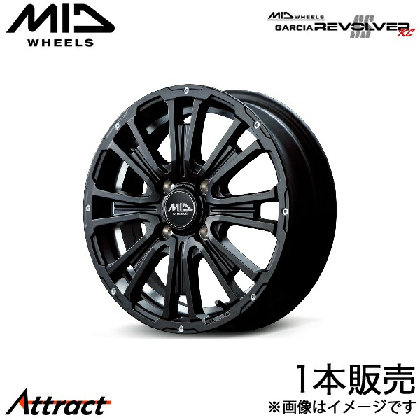 MID ガルシアSSリボルバーKC MRワゴンwit MF33S アルミホイール 1本(14×4.5J 4-100 +45 セミグロスブラック/アンダーカットDC)マルカ GARCIA SS REVOLVER KC