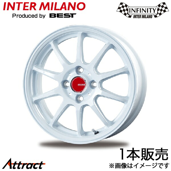 インターミラノ インフィニティ F10 N-BOX/カスタム JF3/JF4 アルミホイール 1本(14×4.5J 4-100 +45 ホワイト)INTER MILANO INFINITY F10