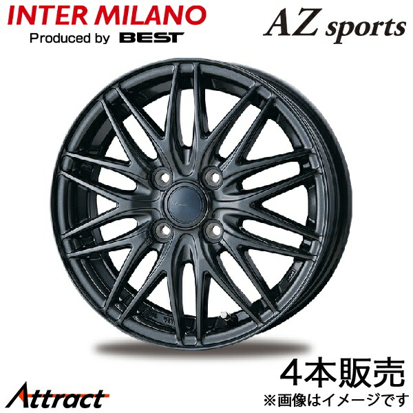 インターミラノ AZスポーツ ML-10 N-WGN/カスタム JH1/JH2 アルミホイール 4本(15×4.5J 4-100 +45 ダークグレーメタリック)INTER MILANO