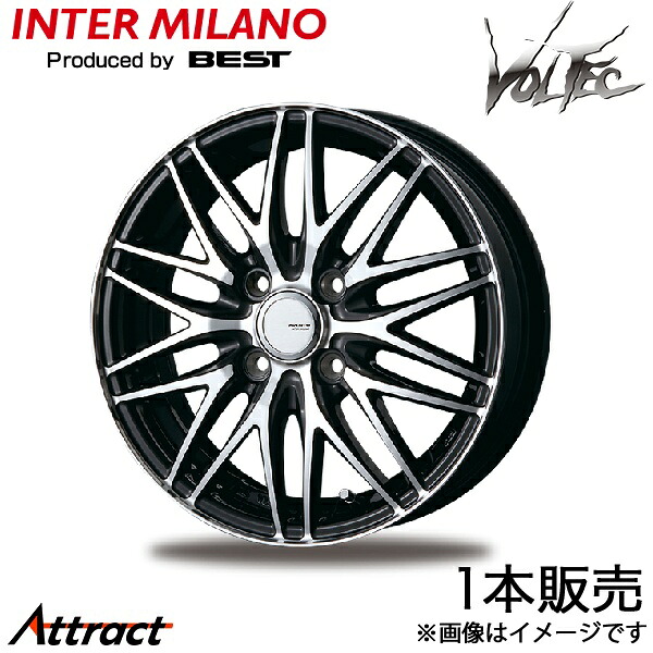 インターミラノ アヴェント MR-10 ライフ JC系 アルミホイール 1本(14×4.5J 4-100 +45 ブラックポリッシュ)INTER MILANO AVENTO MR-10|Attract