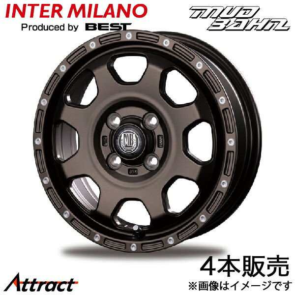 インターミラノ マットバーン XR-910K ekワゴン B33W アルミホイール 4本(14×4.5J 4-100 +45 マットブロンズ)INTER MILANO MUD BAHN