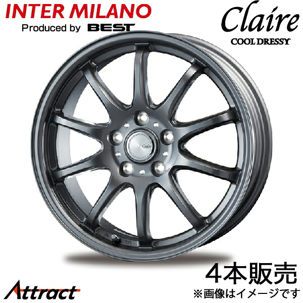 インターミラノ クレール ZT10 フォレスター SK5/SK9/SKE アルミホイール 4本(18&times;7.5J 5-114.3 +48 ガンメタ)INTER MILANO CLAIRE ZT10｜Attract