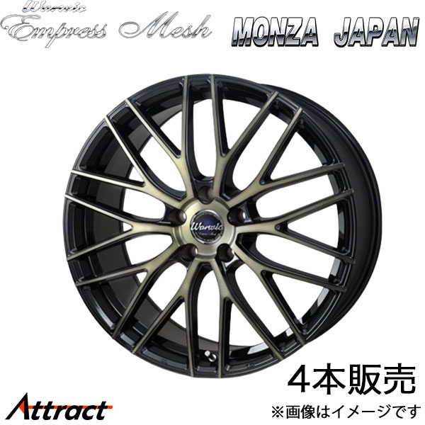 モンツァジャパン ワーウィック エンプレスメッシュ 1台分(18×7J 5-114 INSET48)ホンダ CR-V RW系(ブラッククリア)
