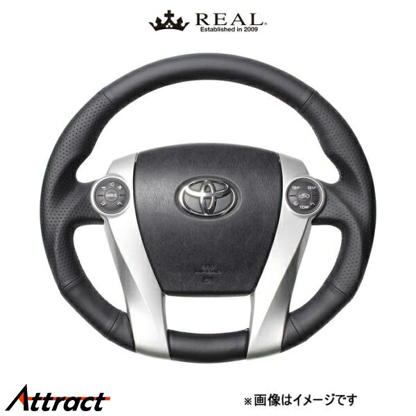 レアル ステアリング プレミアムシリーズ(ナッパオールレザー)プリウス 30系 30-BS-LPB REAL