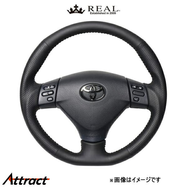 レアル ステアリング オリジナルシリーズ(オールレザー)ハリアー 30系 FJH-LPB-BK REAL｜Attract
