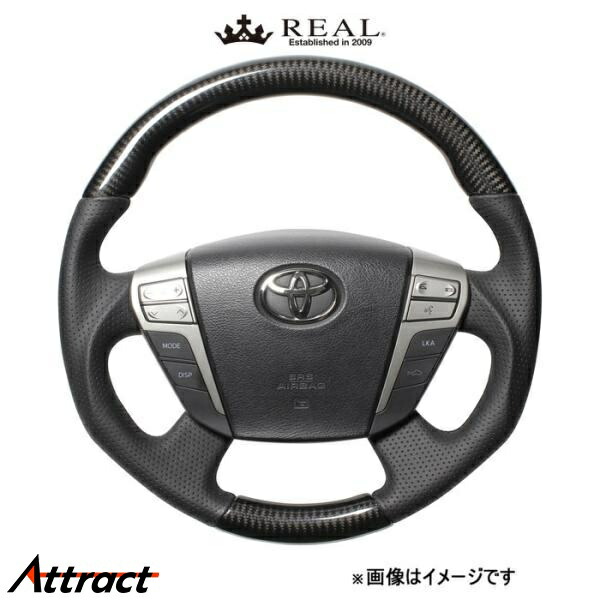 レアル ステアリング オリジナルシリーズ(ブラックカーボン)クラウン 200系 H20-BKC-BK REAL