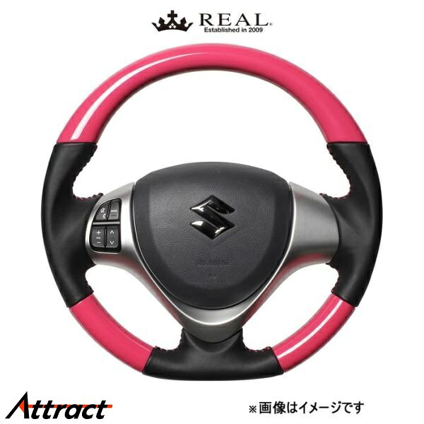 レアル ステアリング オリジナルシリーズ(キャンディピンク)ジムニー シエラ JB43W MR31-PCW-PC REAL