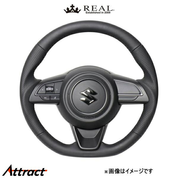 レアル ステアリング オリジナルシリーズ(オールレザー)スイフト スポーツ ZC33S SZA-LPB-BK REAL|Attract