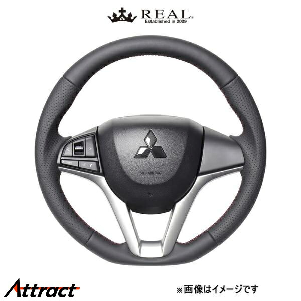 レアル ステアリング オリジナルシリーズ(オールレザー)イグニス FF21S SZC-LPB-RD REAL|Attract