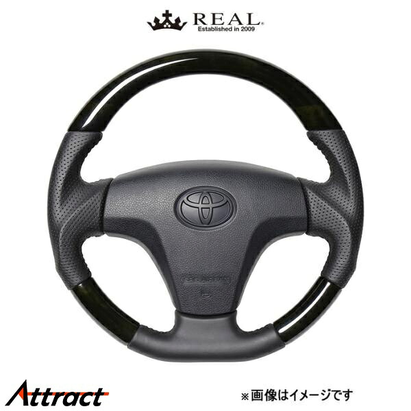 レアル ステアリング オリジナルシリーズ(ブラックウッド)サンバー トラック S500J TYB-BKW-BK REAL｜Attract