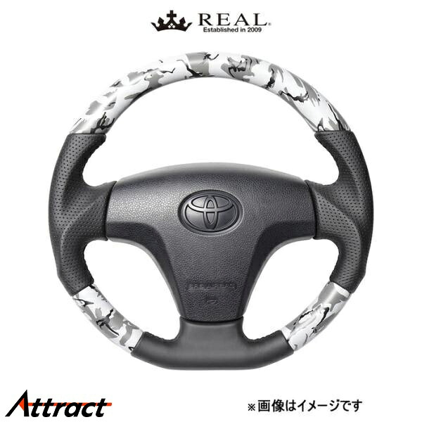 レアル ステアリング オリジナルシリーズ(グレー迷彩プリント)プロボックス 160系 TYB-GRT-BK REAL
