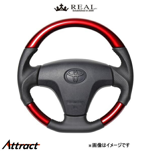 レアル ステアリング オリジナルシリーズ(パールレッド)ハイゼット トラック S500P TYB-RDW-BK REAL