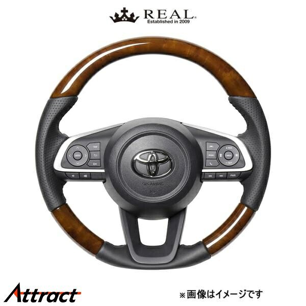 レアル ステアリング オリジナルシリーズ(42ブラウンウッド)ロッキー 200系 TYD-42BRW-BK REAL 26,053円