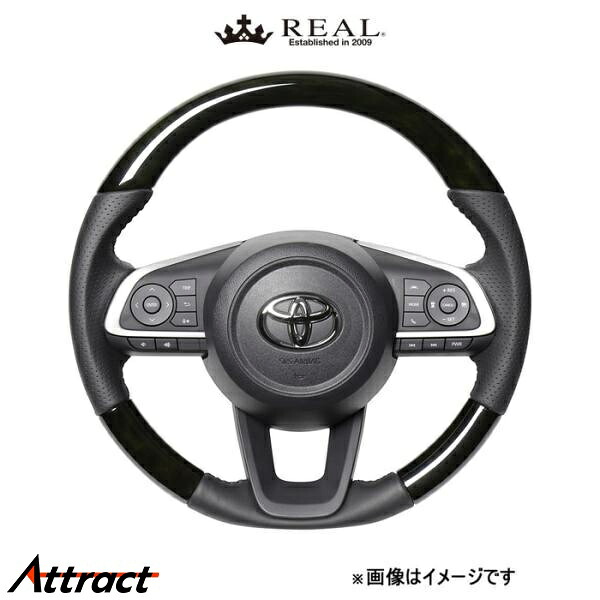 レアル ステアリング オリジナルシリーズ(ブラックウッド)ライズ 200系 TYD-BKW-BK REAL