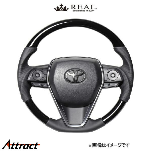 レアル ステアリング プレミアムシリーズ(ピアノブラック)ハリアー 80系 TYFP-PBW REAL