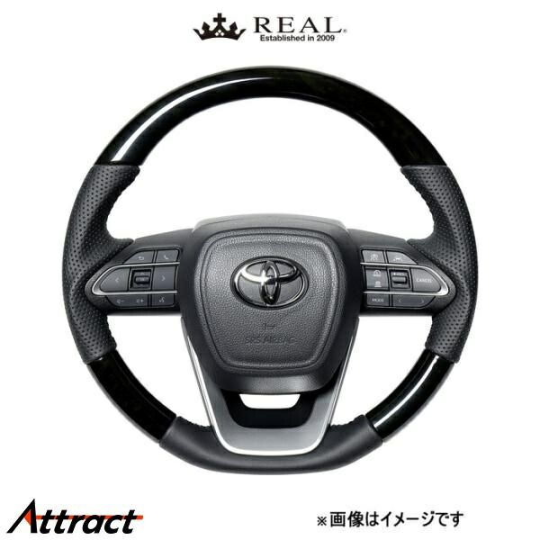 REAL ステアリング TYA-PBW-BK-CRO エアバッグ無し TOYOTA > クラウン (220系) ※ハイブリッド含む | REAL