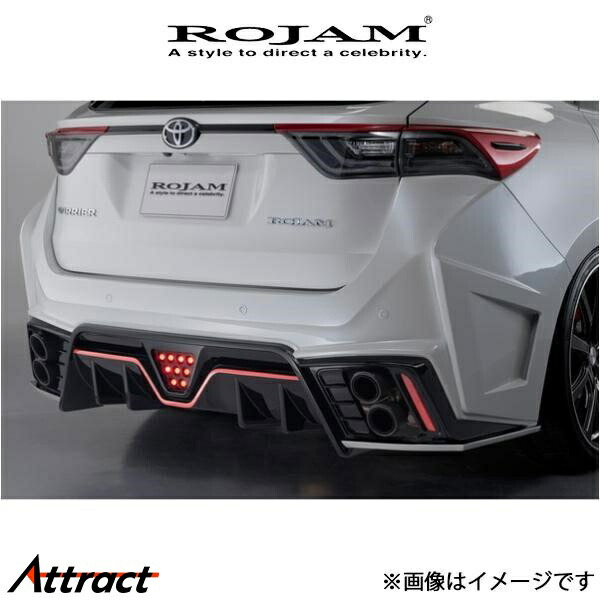 ロジャム ROJAM IRT GENIK リアバンパースポイラー LED付き ハリアー ZSU65W 22-RB-HA60 ROJAM エアロ 外装 エクステリア|Attract