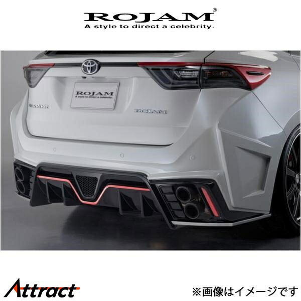 ロジャム ROJAM IRT GENIK リアバンパースポイラー LEDレス ハリアー AVU65W 22-RB-HA601 ROJAM エアロ 外装 エクステリア