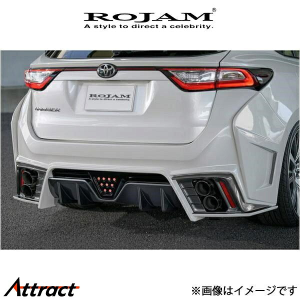 ロジャム ROJAM IRT GENIK リアバンパースポイラー LED付き ハリアー ZSU60W/ZSU65W 22-RB-HA60 ROJAM エアロ 外装 エクステリア|Attract