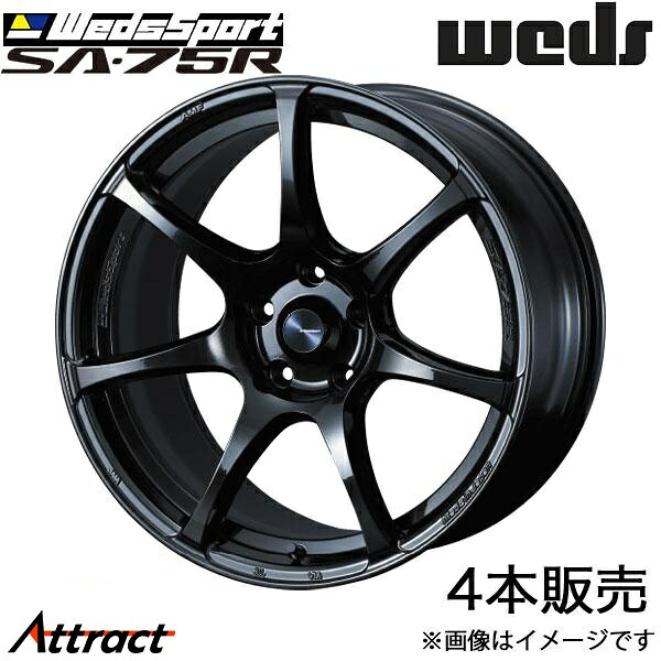 ウェッズスポーツ SA75R ムーヴ LA100系 16インチ アルミホイール 4本 ハイパーブラッククリアII 0074017 WEDS WedsSport SA75R|Attract