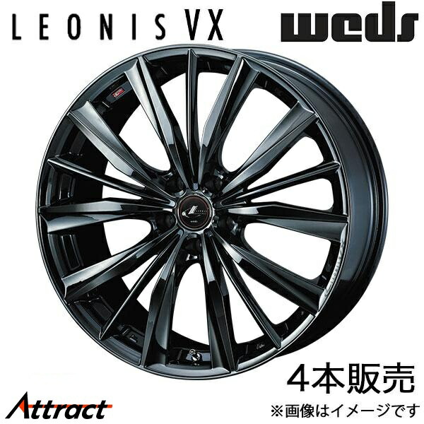 レオニスVX エルグランド E51 17インチ アルミホイール 4本 ブラックメタルコート1 0039253 WEDS LEONIS VX
