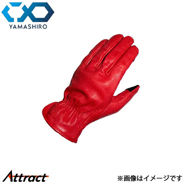山城 IDEAL ID-301 GOAT レザーグローブ レッド 2XL ID301RD/2XL 汎用 ヤマシロ バイク用品