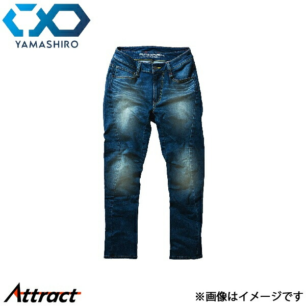 山城 RADARM RD-903ライディングジーンズ ユーズド ブルー 3XLサイズ (38インチ) RD-903/USEDBLUE/3XL 汎用 ヤマシロ バイク用品
