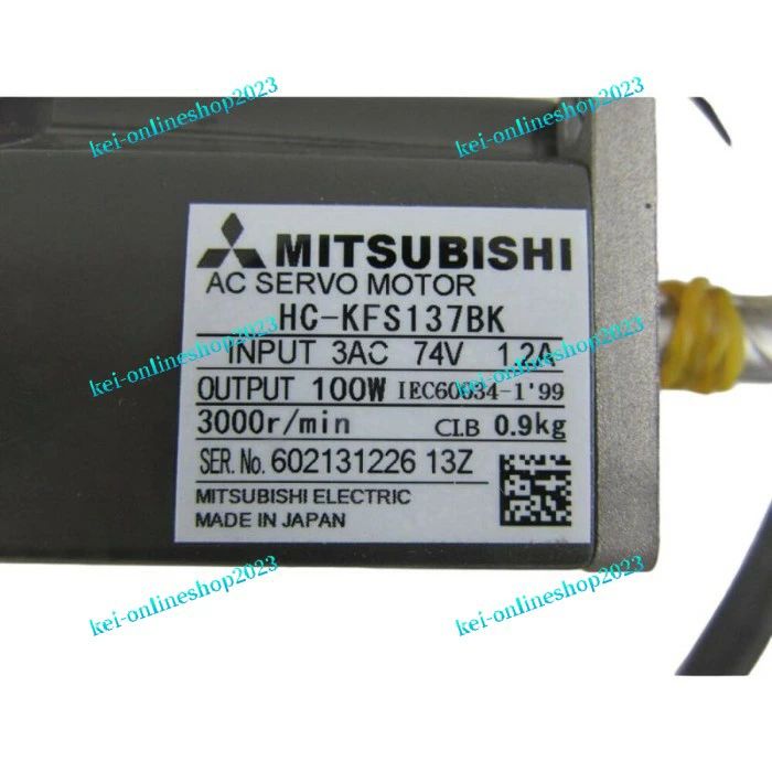 【新品◆適格請求書◆送料無料】MITSUBISHI/三菱 HC-KFS137BKサーボモーターNEW【６ヶ月保証】