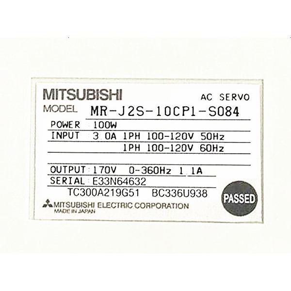 【新品★適当お願いごと書★貨物輸送無料】MITSUBISHI 三菱電機 MR-J2S-10CP1-S084【 6ヶ月引き請ける】