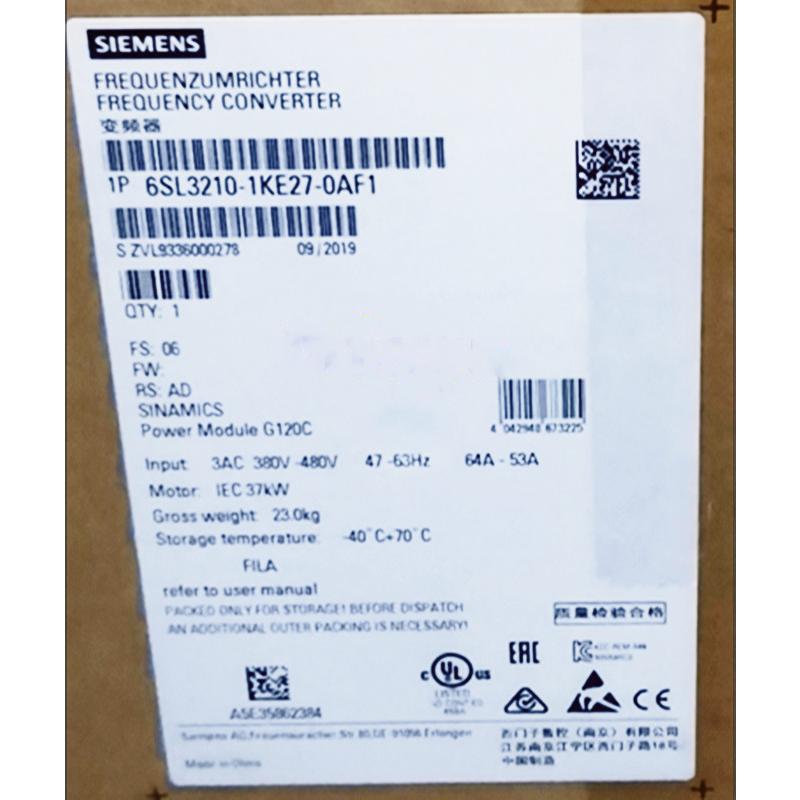 【新品★適格請求書★送料無料】SIEMENS シーメンス インバータ 6SL3210-1KE27-0AF1 G120C 480V 37KW◆6ヶ月保証｜Belly Muses 247,500円