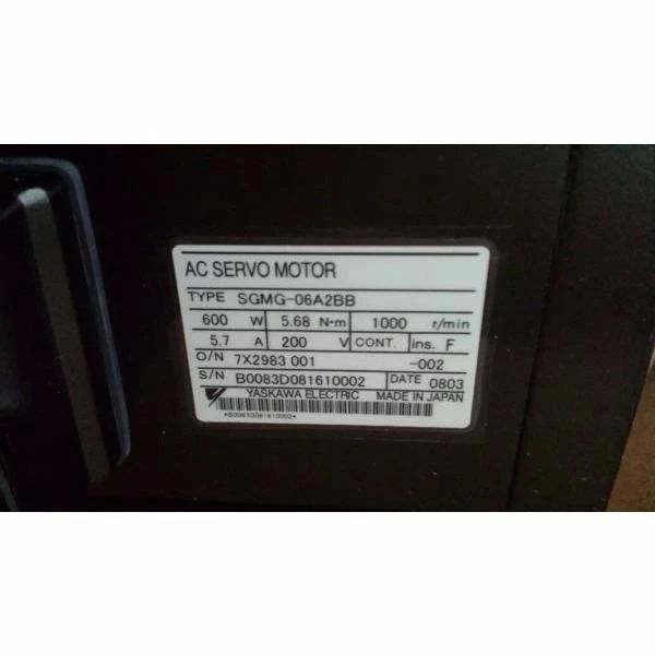 【新品★適当お願いごと書★貨物輸送無料】Yaskawa SGMG-06A2BB AC Servo Motor ◆6ヶ月引き請ける