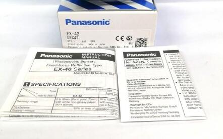 【新品★適当お願いごと書★貨物輸送無料】Panasonic パナソニックEX-42 押さえる無条件反射型ビームセンサ◆6ヶ月保