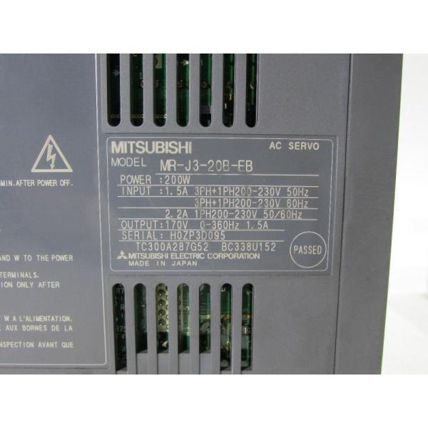 【新品★適当お願いごと書★貨物輸送無料】 MITSUBISHI 三菱電機 MR-J3-20B-EB サーボアンプリファイアー◆6ヶ月引き受ける