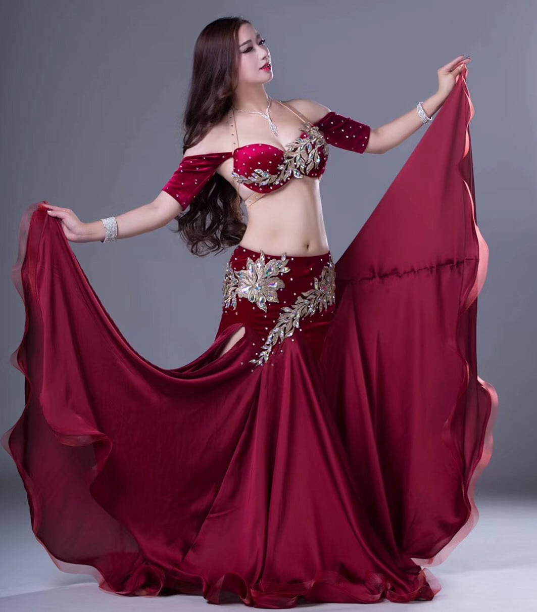 ベリーダンス　お衣裳 ベリーダンス衣装 3カラー QCZW YC093 202306 | Belly Treasure®︎