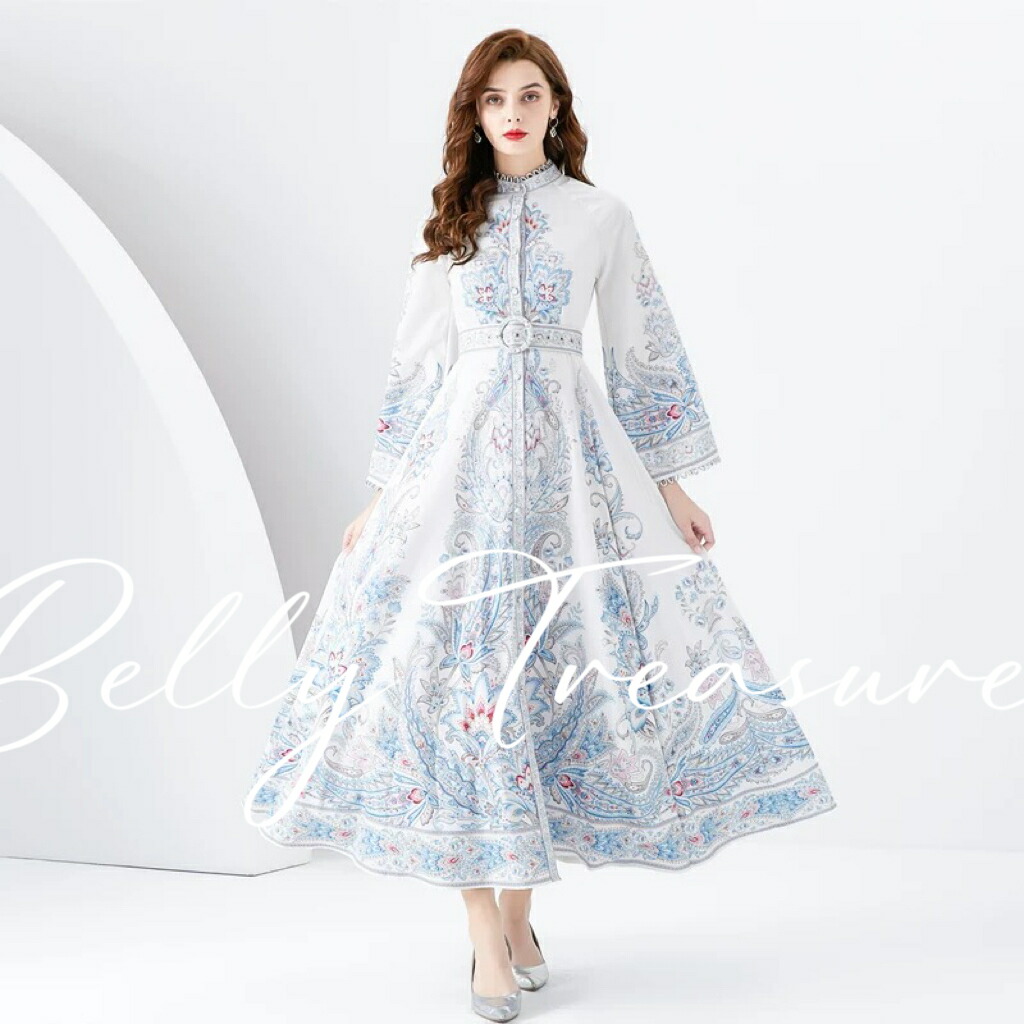 ベリーダンス衣装　ワンピース型 楽天市場】ベリーダンス 前開き ガラベーヤ ワンピース ベルト