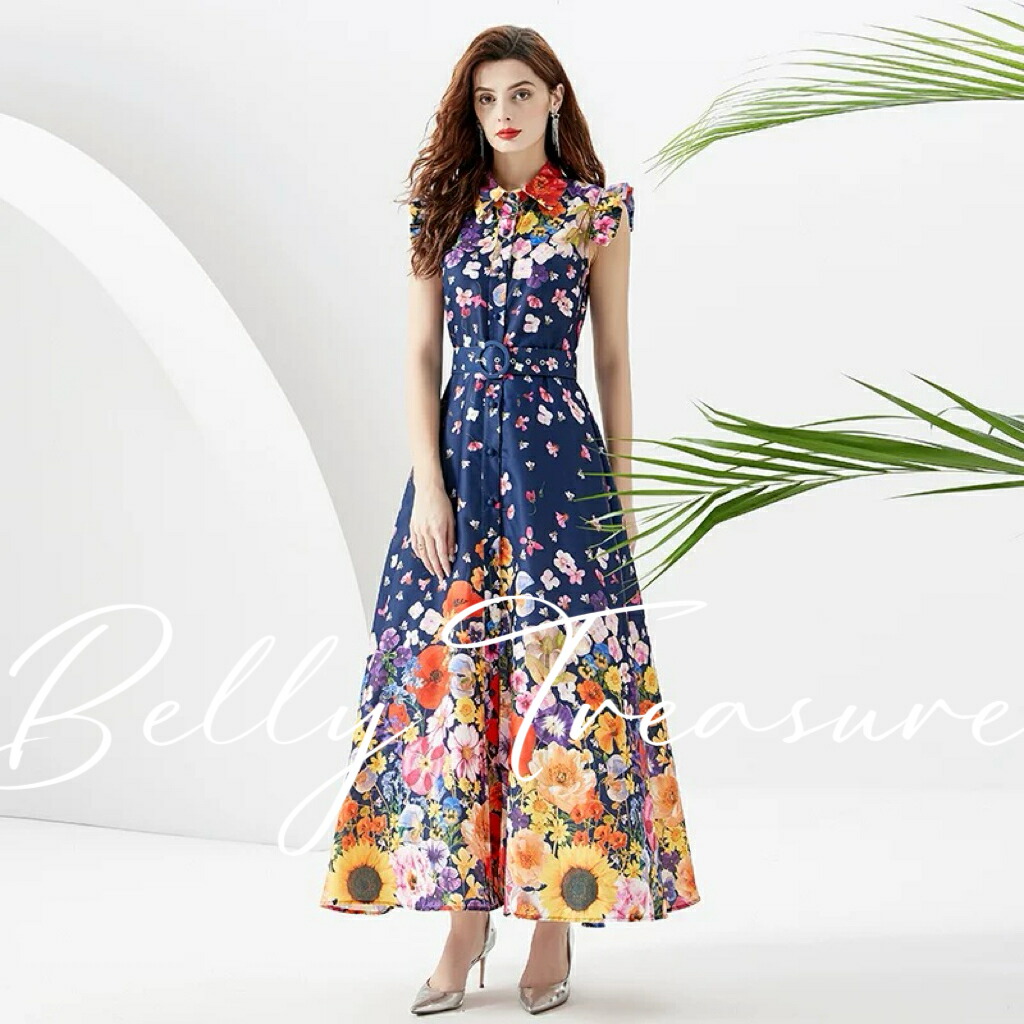 楽天市場】ベリーダンス 前開き ガラベーヤ ワンピース ベルト