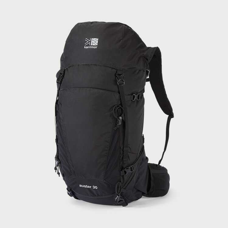 【在庫限り】 カリマー オースター 30 バックパック ブラック S(42cm) H64.5&times;W27&times;D23cm(30L) #501170-9000 送料無料 auster 30 Black KARRIMOR｜belmo ONLINE