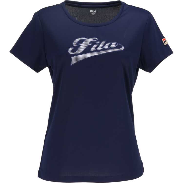 【在庫限り】 アップリケTシャツ(レディース) M フィラネイビー #VL2855-20 送料込み(沖縄・離島を除く) 【在庫限り】 FILA 4,369円