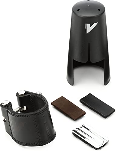 バンドーレン　B*クラリネット用 リガチャー&プラスチックキャップ*レザー*
