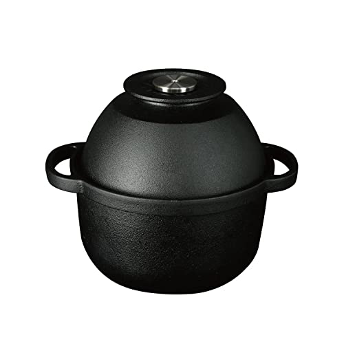 Zebrang(ゼブラン) アウトドア キャンプ ZB-RO-B ライスオーブン 鋳物 飯盒炊飯 火加減不要 直火 IH対応 1～2合用 日本製 ホイッスルで炊き上がりをお知らせ ガス 両手鍋 炊飯器画像