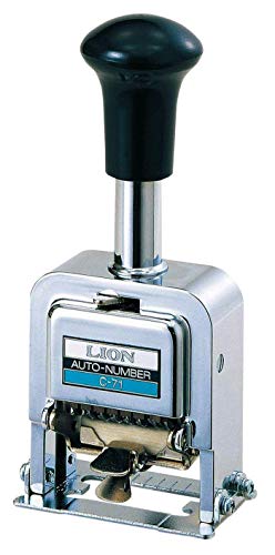 LION ライオン事務器 スタンプ ナンバリング C型 6桁 7様式 E字体 C-71