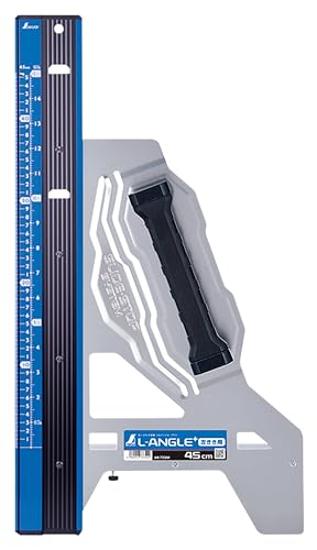 シンワ測定(Shinwa Sokutei) 丸ノコガイド御定まり エル一角 Plus 45糎 併用目盛 左ぎっちょ用 73344