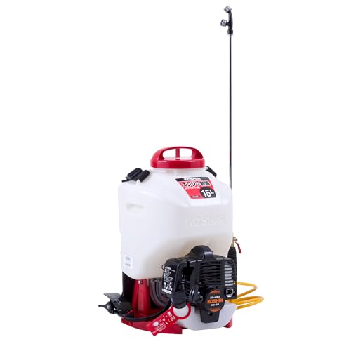 工進(KOSHIN) 背負い式 発動機 動噴 貯蔵タンク 15L ES-15C 2循環過程 雑ぜ合わせる リコイル 打ちかかる カスケード 揚水機 防疫 防除 除草 縦型2頭口噴口、泡状除草噴口