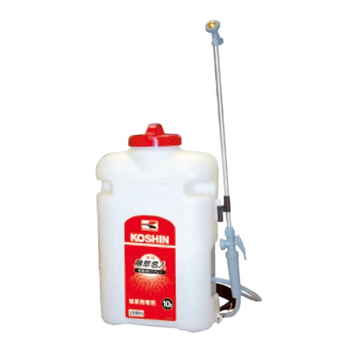 工進(KOSHIN) 背負い式 乾電池 除草 スプレー タンク 10L 除草名人 JS-10 単一型 乾電池 4本使用(別売) 除草 専用 シャワー 落下式 静音 簡単 家庭