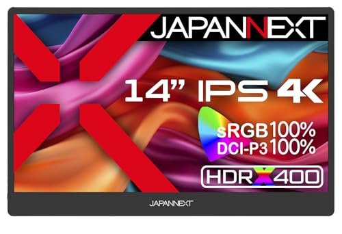 JAPANNEXT 14インチ モバイルモニター IPS パネル 4K UHD 3840x2160解像度 スマートケース付き (Type C/PC対応/スピーカー内蔵 / sRGB100% / 非光沢) JN-MD-IPS140UHDR 26,952円