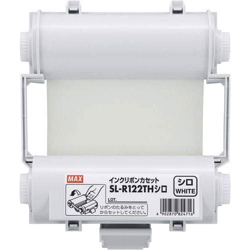 MAX ビｰポップ 使い切りインクリボンカセット 白 SL-R122TH