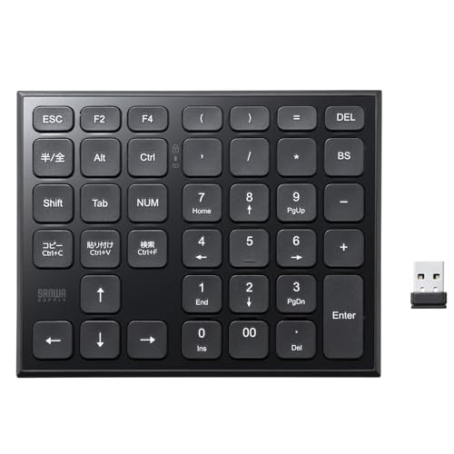 サンワサプライ 表計算ワイヤレステンキー NT-WL27BK